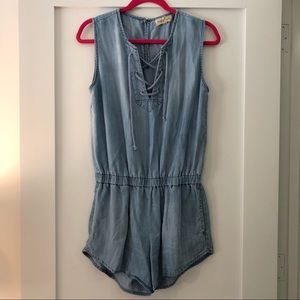 Cloth & Stone Denim Romper
